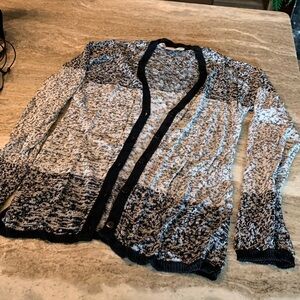 Small, Black and White cardigan, Saks Fifth Avenue Collection.